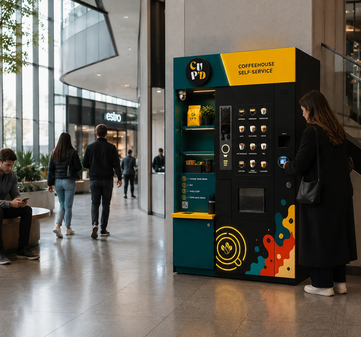 Cup'D-Kaffeestation in einem Einkaufszentrum